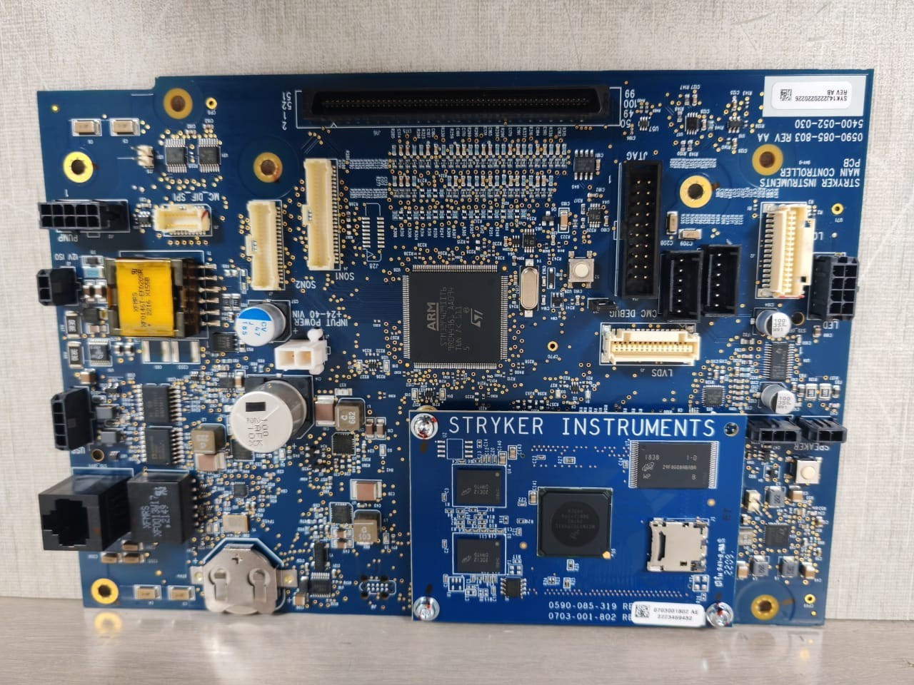 STRYKER INSTRUMENTS AA-5400 STRYKER INSTRUMENTS 0590-085-803 REV AA 5400-052-030 MAIN CONTROLLER PCB 6