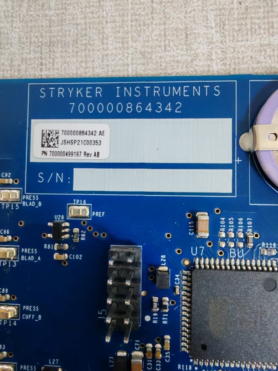 Rockwell Automation 700000499197 STRYKER INSTRUMENTS 700000864342 PN: 700000499197 REV.AB 2