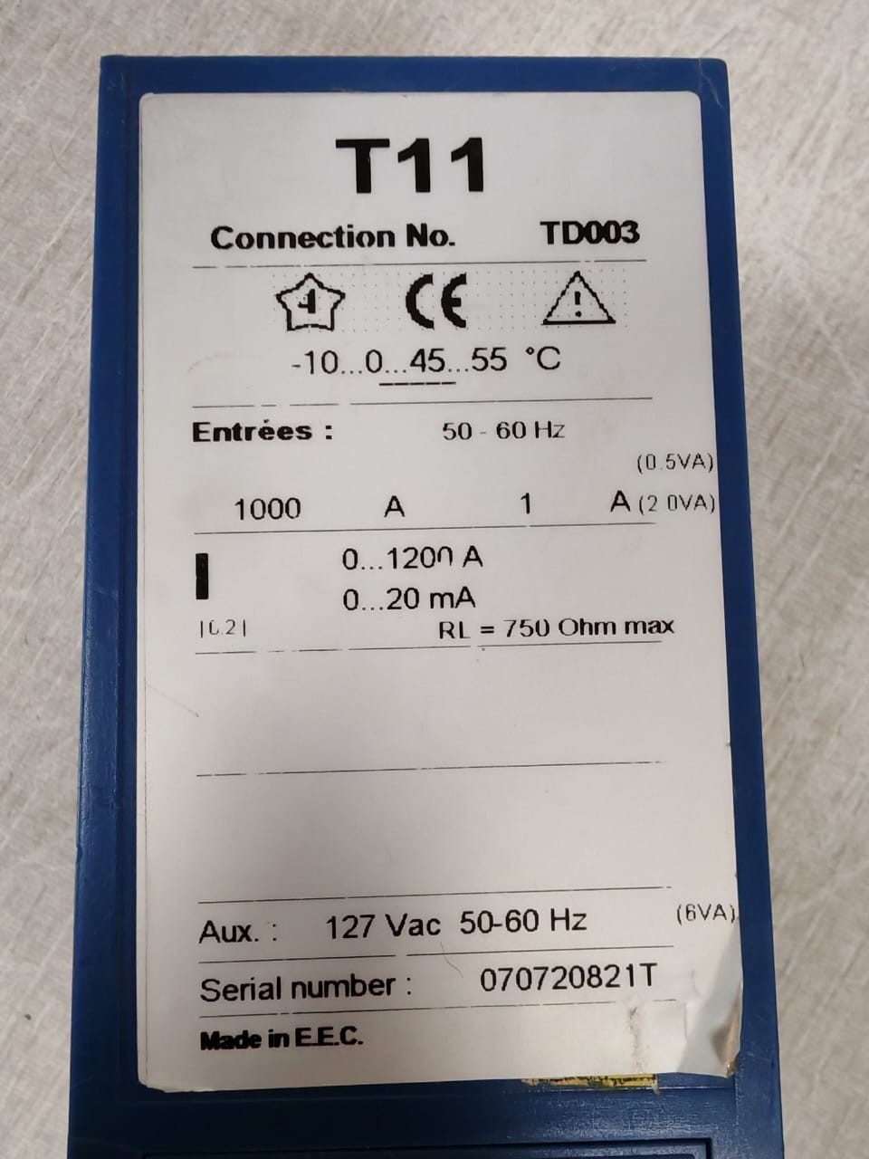 Triad TD003 ENERDIS TRIAD T11 TD003 / TD008 0...1200A Transducer 7