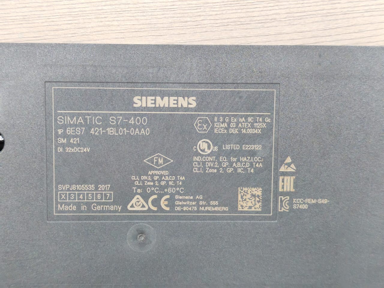 Siemens 6ES7 421-1BL01-0AA0 SIEMENS SIMATIC S7-400 6ES7 421-1BL01-0AA0 SIGNAL MODULE 9