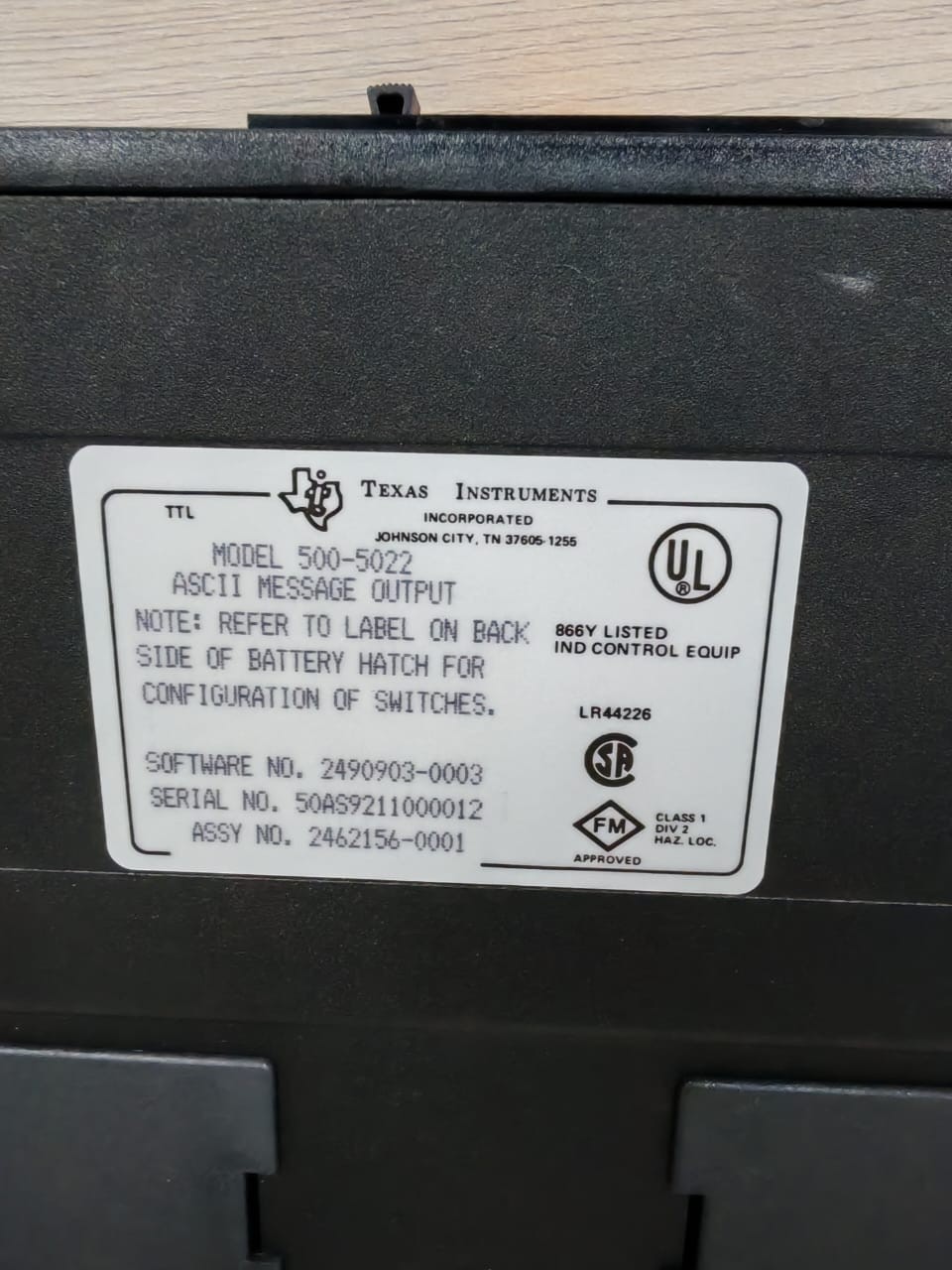 Texas Instruments 500-5022 TEXAS INSTRUMENTS MODEL 500-5022 ASCII MESSAGE OUTPUT 3