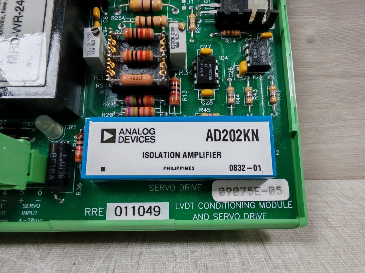 LVDT CONDITIONING 09075E-05 RRE011049 09075E-05 LVDT CONDITIONING MODULE AND SERVO DRIVE 3