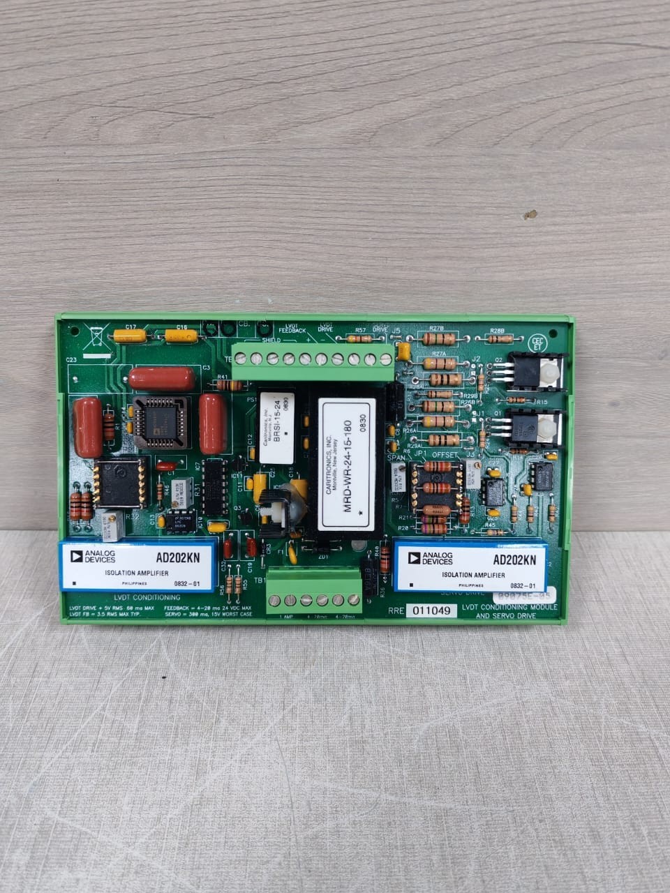 LVDT CONDITIONING 09075E-05 RRE011049 09075E-05 LVDT CONDITIONING MODULE AND SERVO DRIVE 4