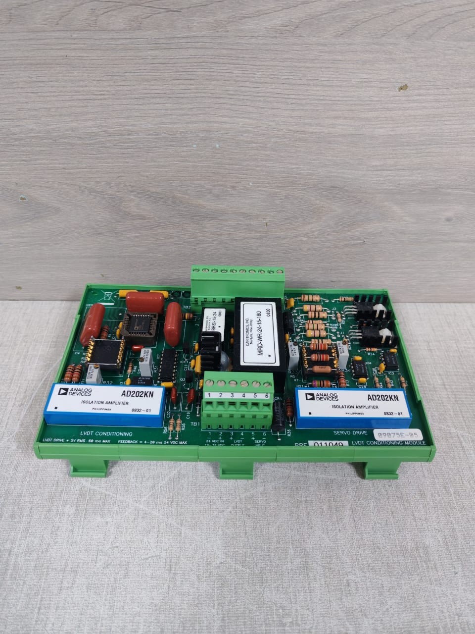 LVDT CONDITIONING 09075E-05 RRE011049 09075E-05 LVDT CONDITIONING MODULE AND SERVO DRIVE 6