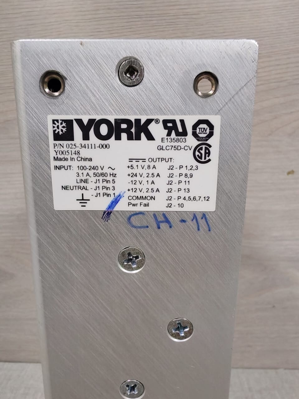 YORK 025-34111-000 YORK 025-34111-000 POWER SUPPLY 3