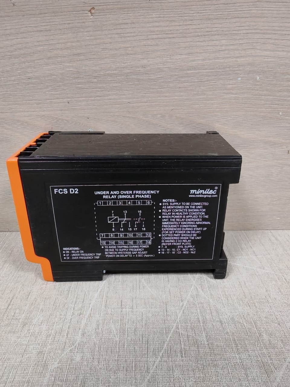 MIMILEC FCS D2 MIMILEC FCS D2 UNDER AND OVER FREQUENCY RELAY (SINGLE PHASE) 3