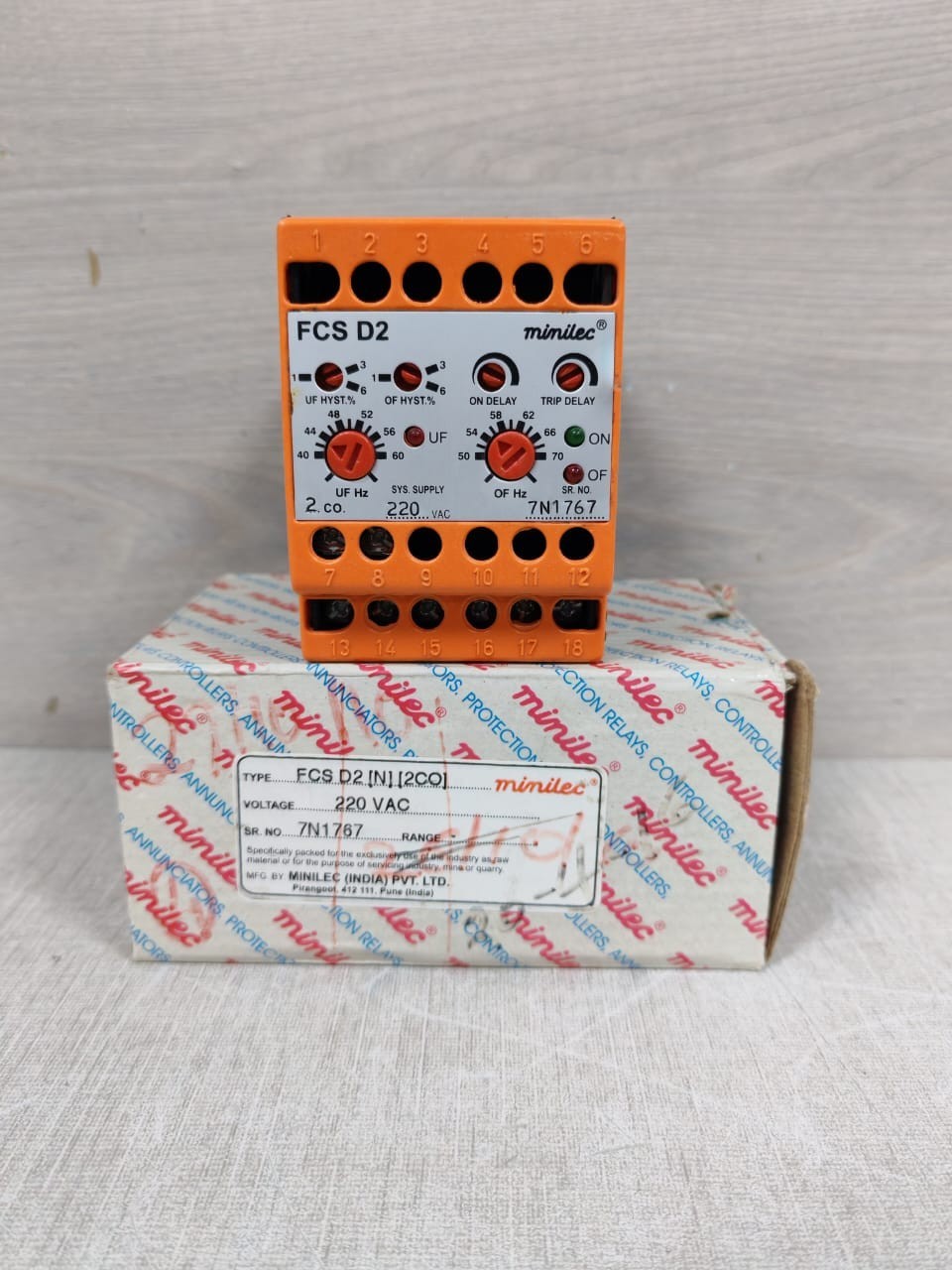 MIMILEC FCS D2 UNDER AND OVER FREQUENCY RELAY (SINGLE PHASE)