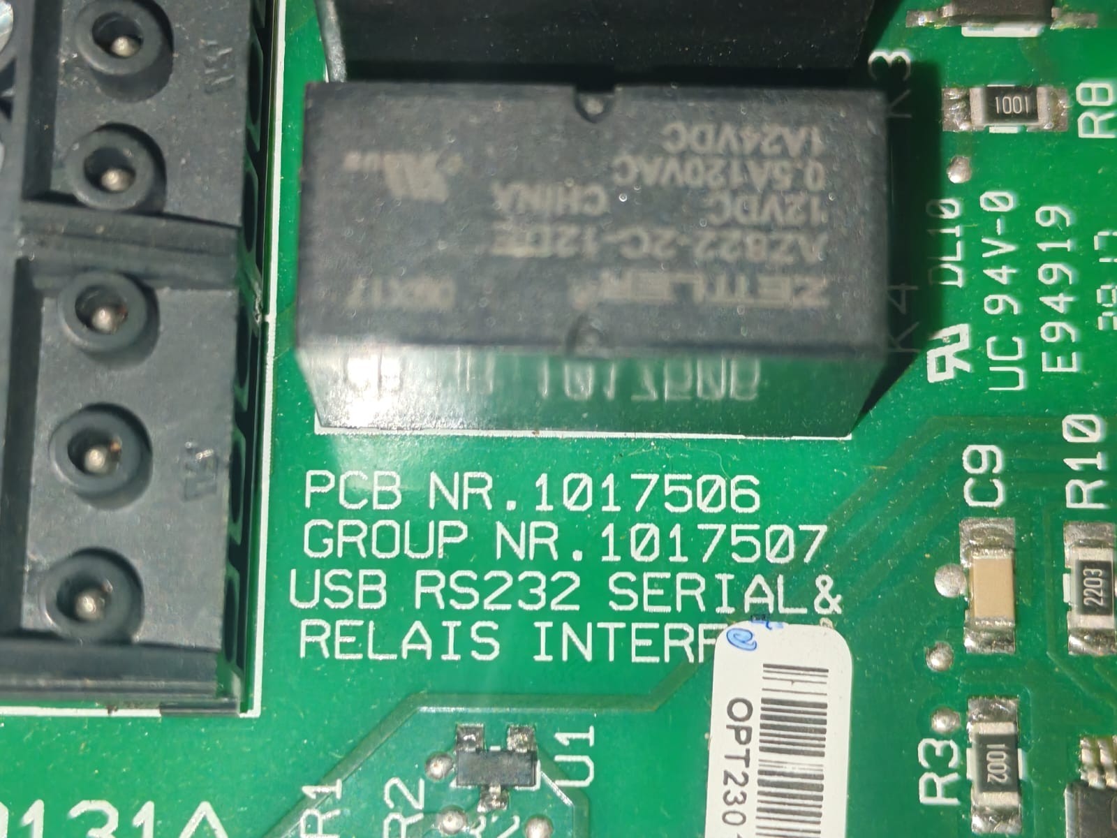 GE 1017506 GE 1017506 PRINTED CIRCUIT BOARD 8