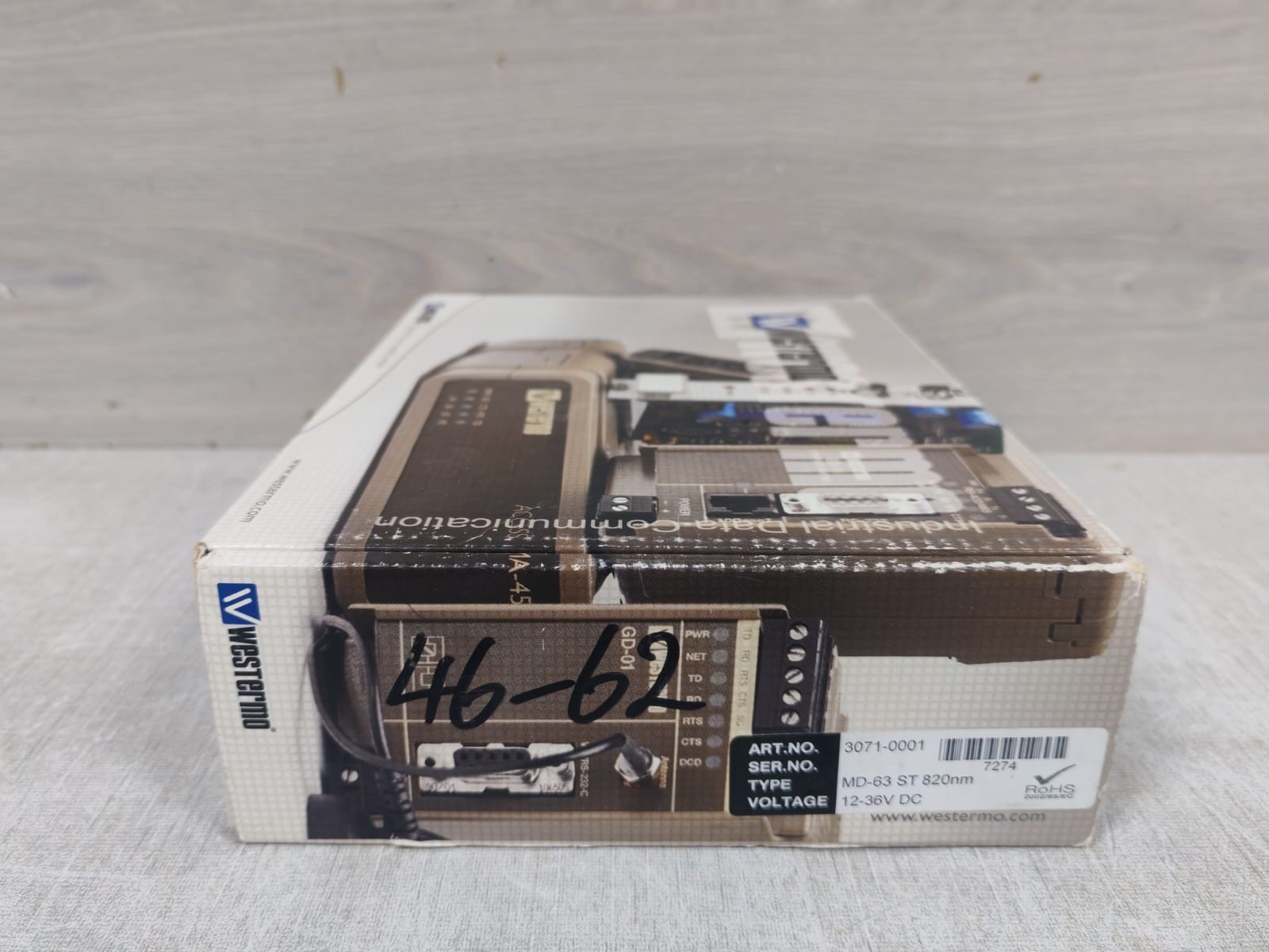 Westermo 3071-0001 Westermo MD-63 ST 820NM Fiber Optic Modem 3071-0001 10