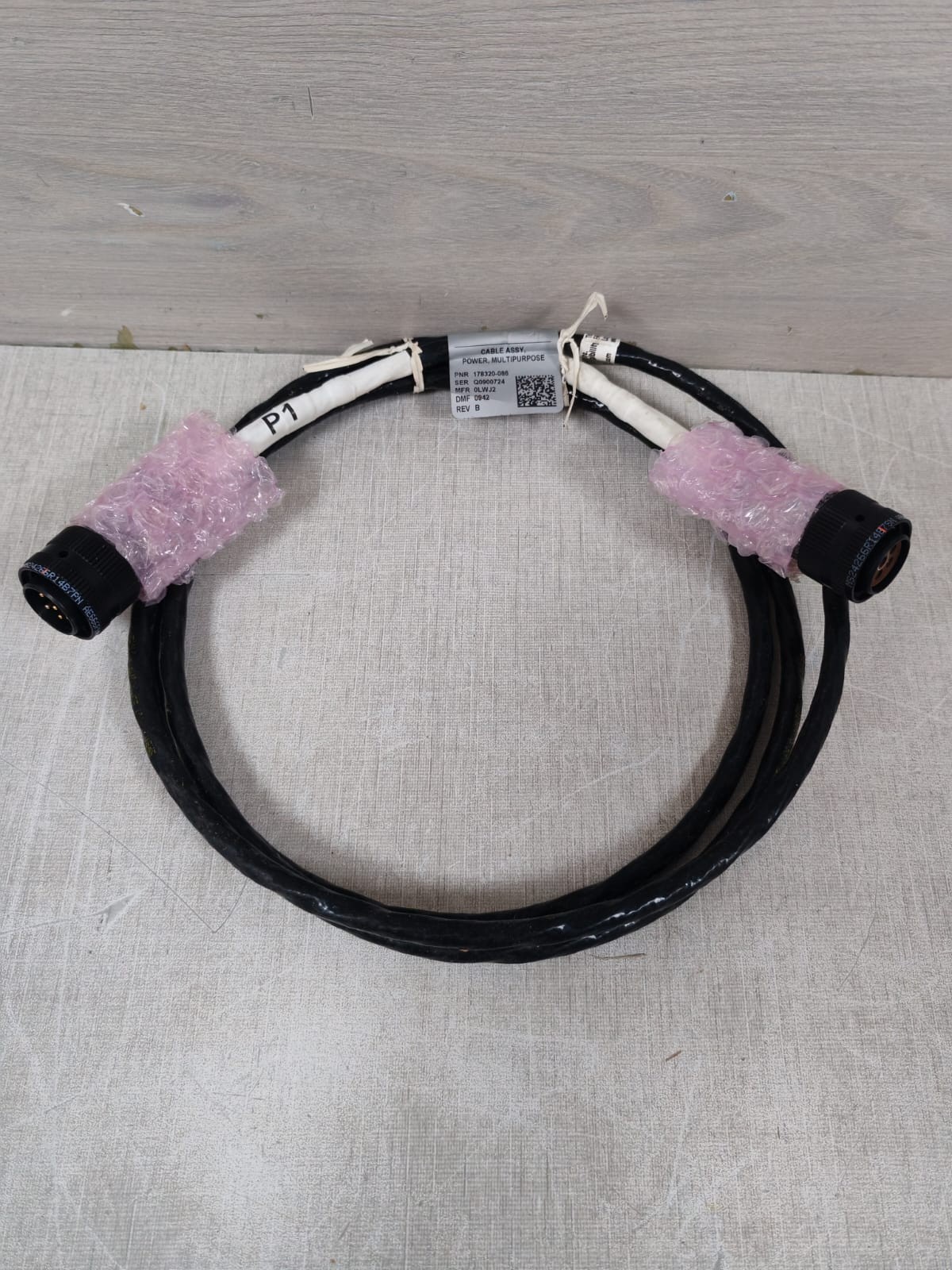 THALES AVIONICS 178320-086 THALES AVIONICS 178320-086 REV.B CABLE ASSY POWER MULTIPURPOSE 3