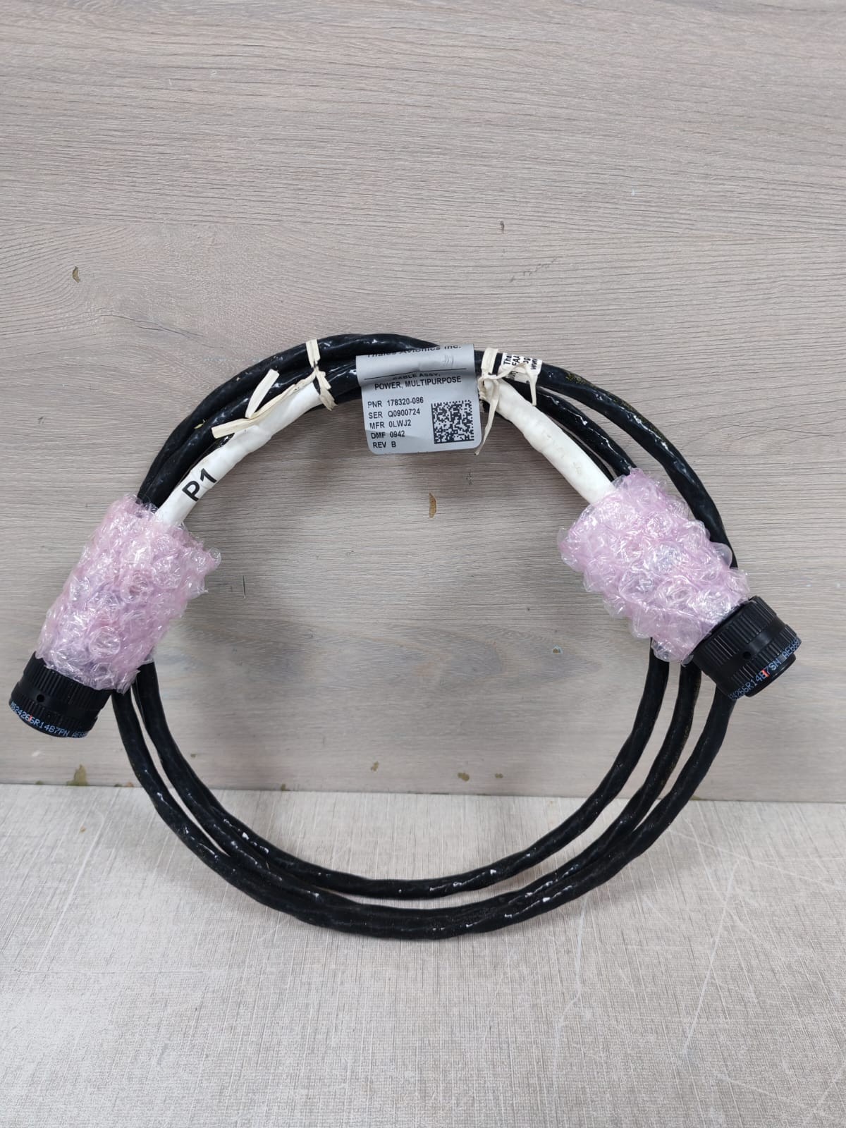 THALES AVIONICS 178320-086 REV.B CABLE ASSY POWER MULTIPURPOSE