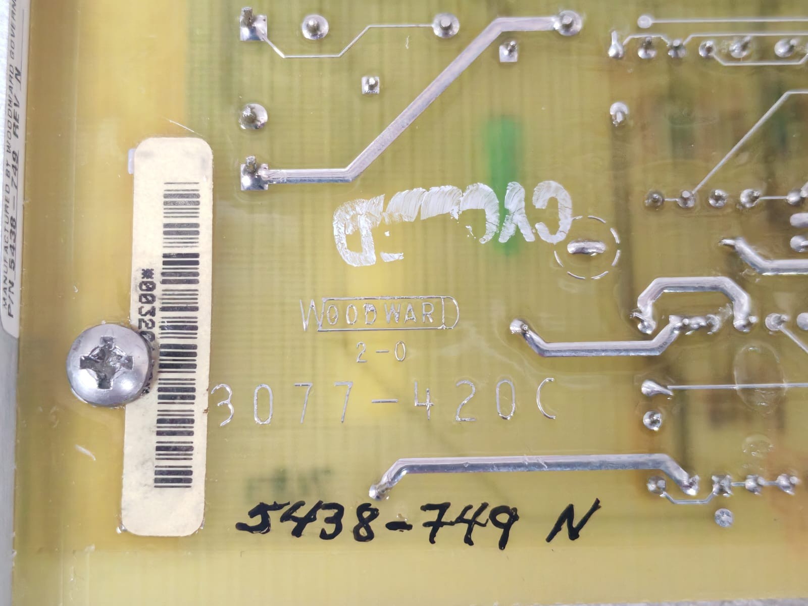 Woodward 5438-749 N Woodward 5438-749 N Temp Channel Board 4