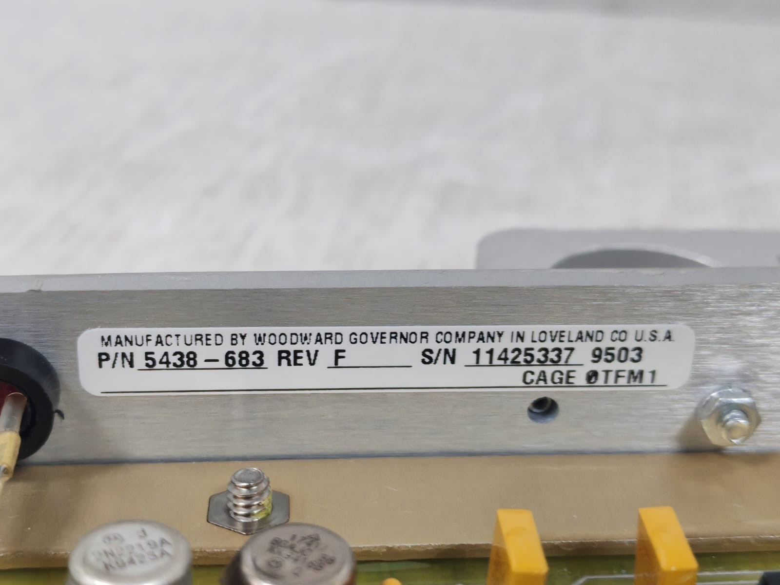 Woodward 5438-683 F Woodward 5438-683 F Pressure Channel Board 3