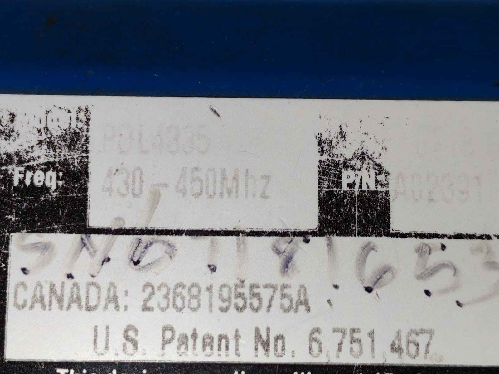 PACIFIC CREST PDL4335 PACIFIC CREST PDL4335 430-450MHz PDL POSITIONING DATA LINK 5