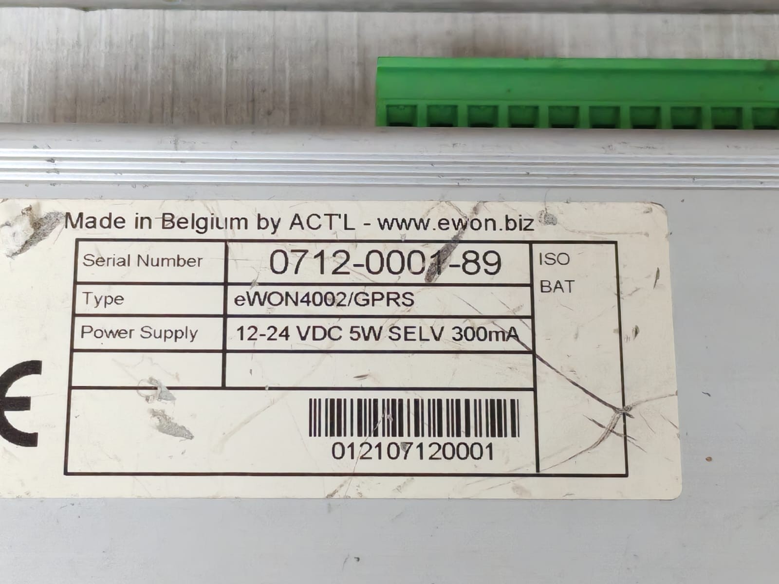 EWON EWON4002/GPRS EWON4002/GPRS 12-24VDC 5W SELV 300mA 3