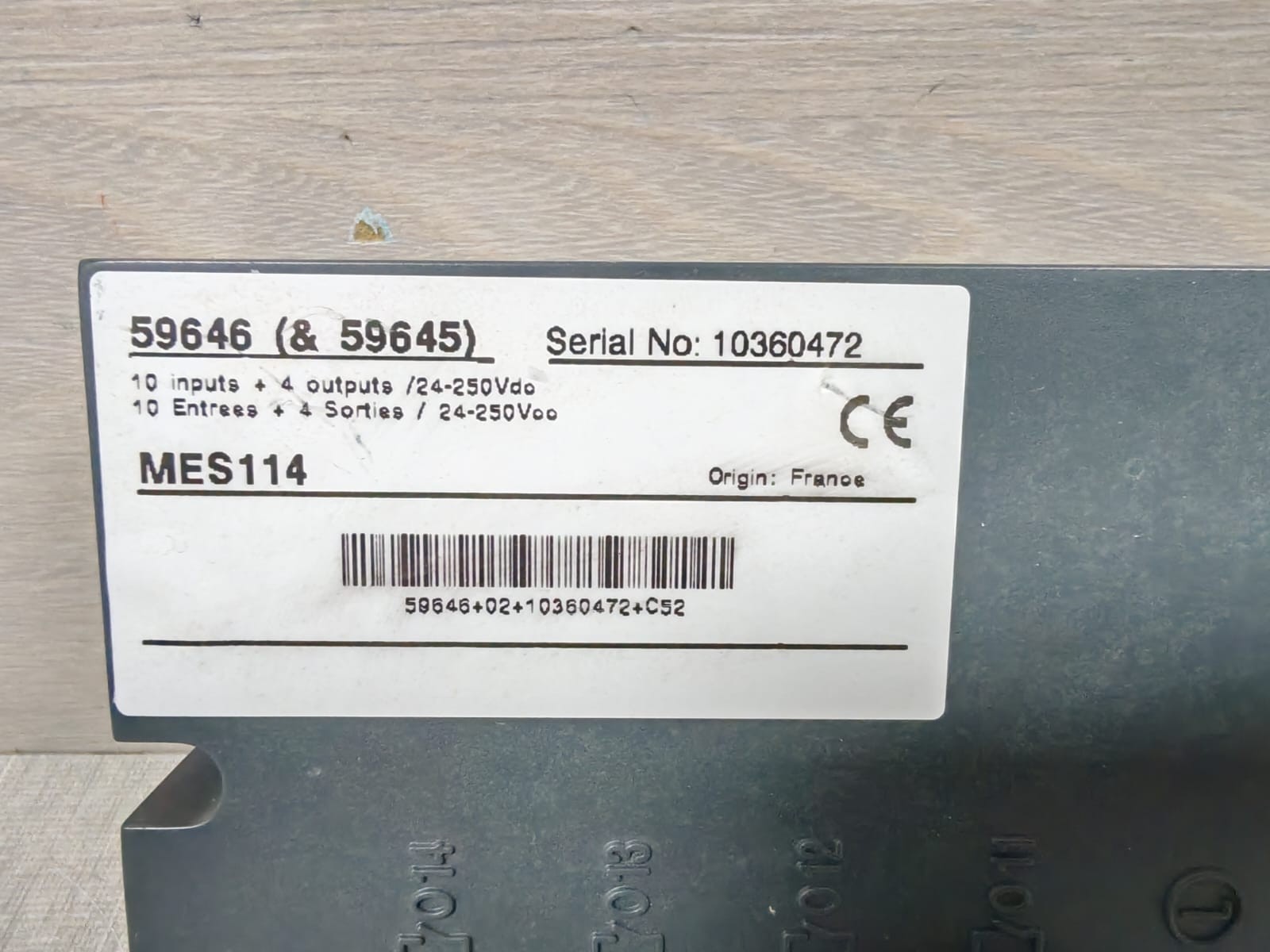 Schneider Electric MES114 SCHNEIDER ELECTRIC 59646 & 59645 MODULE MES114 3