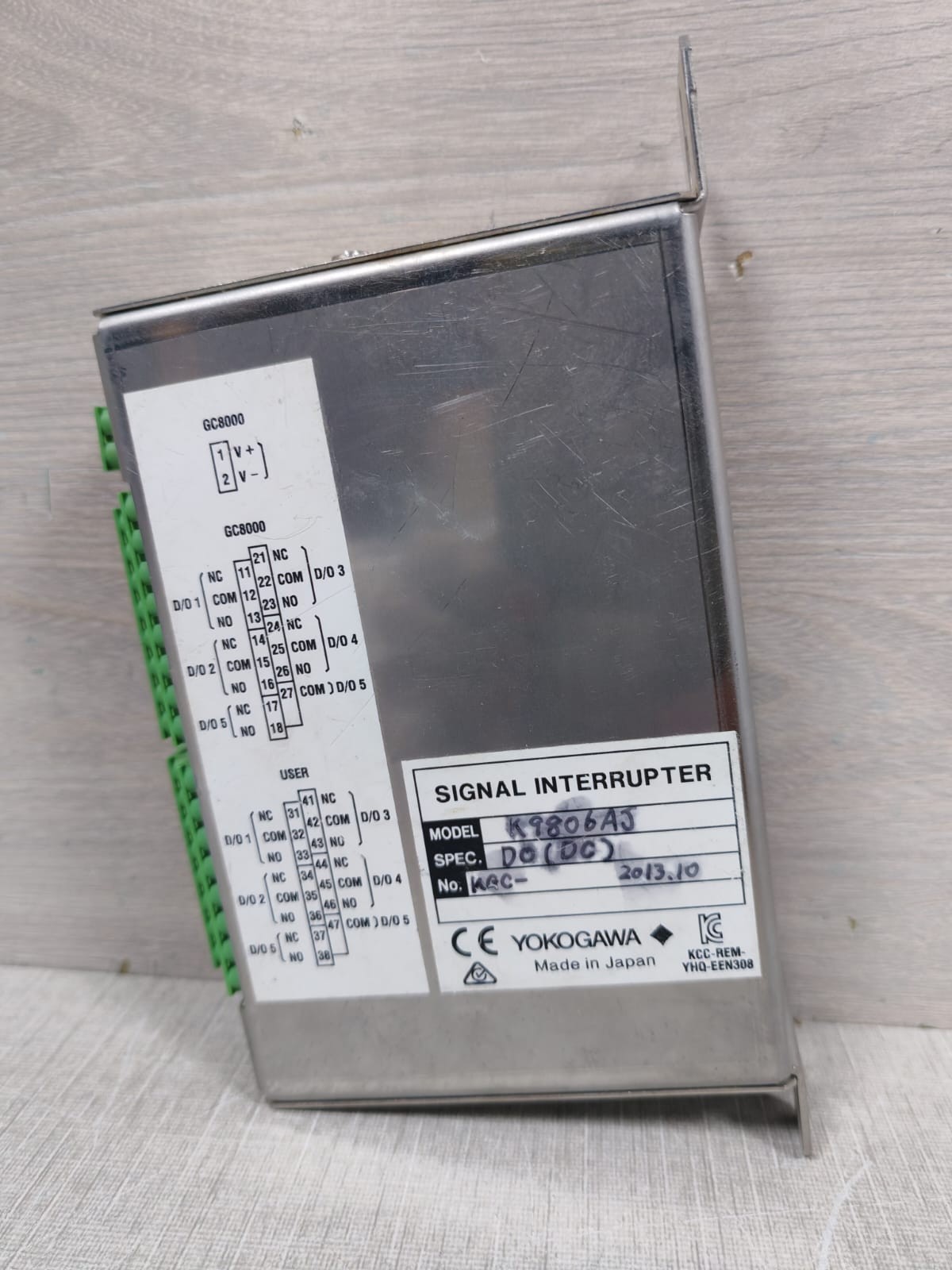 Yokogawa K9806AJ YOKOGAWA K9806AJ SPEC.DO(DC) 2