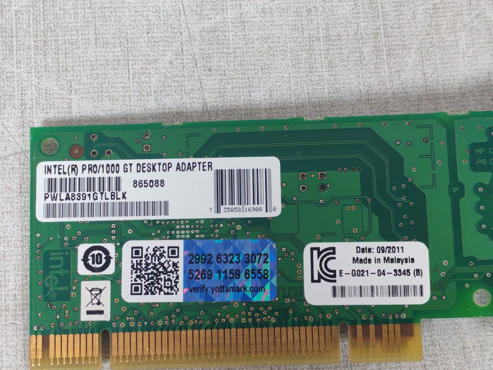 Intel PWLA8391GTLBLK Intel PRO/1000 GT Desktop Adapter PWLA8391GTLBLK 4