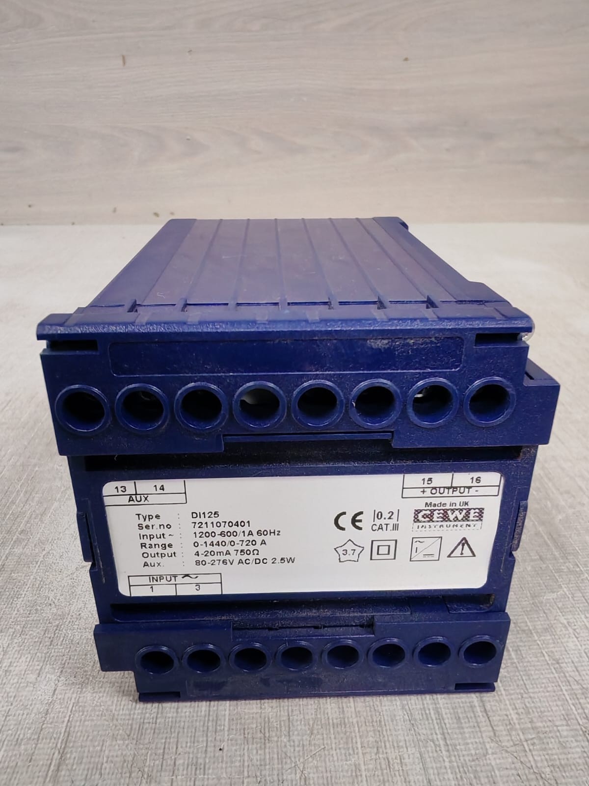 CEWE DI125 CEWE DI125 Transducer Range 0-1440 / 0 -720 A 10