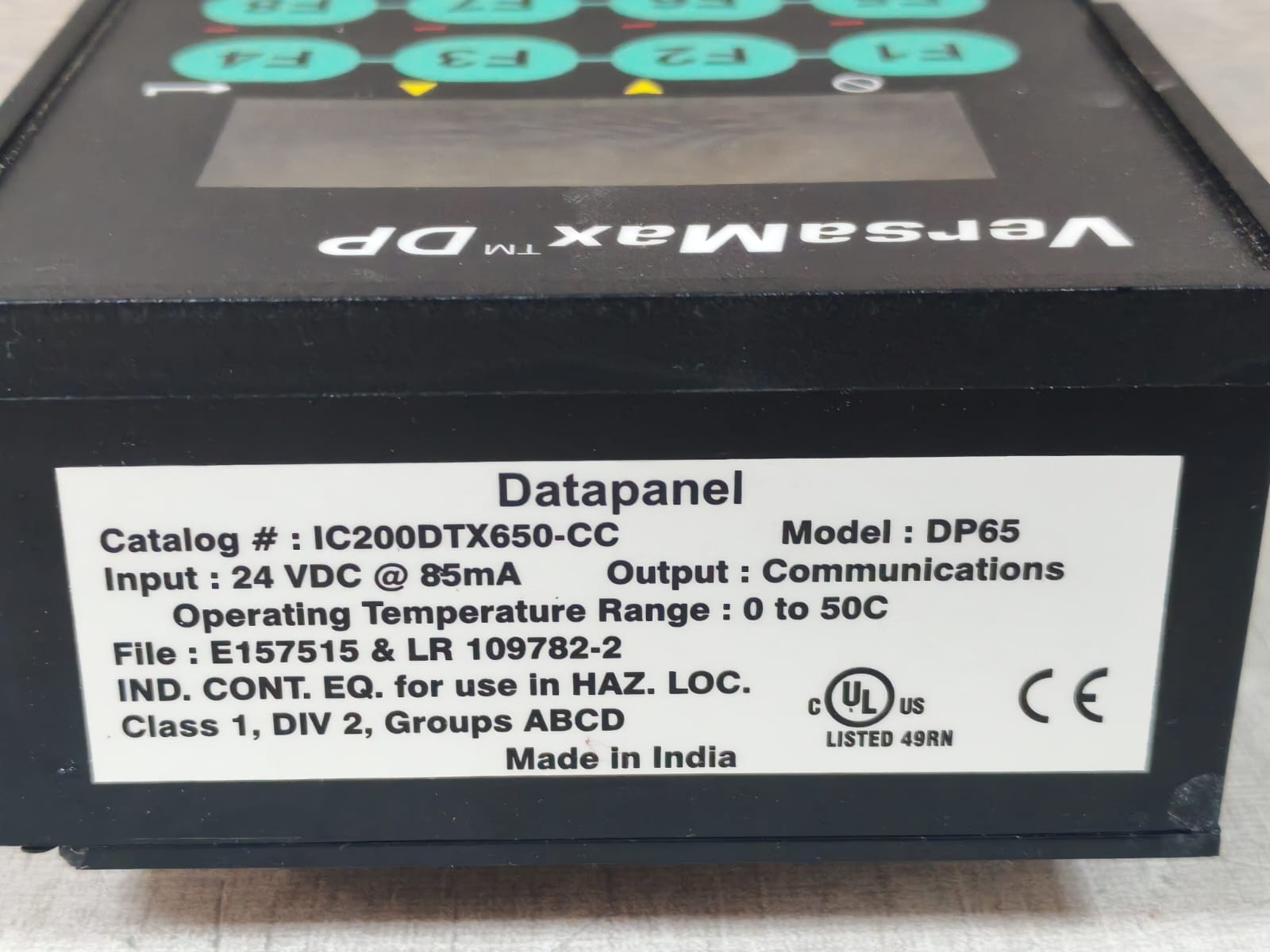 Versamax IC200DTX650-CC Versamax DP IC200DTX650-CC DP65 Data Panel 2