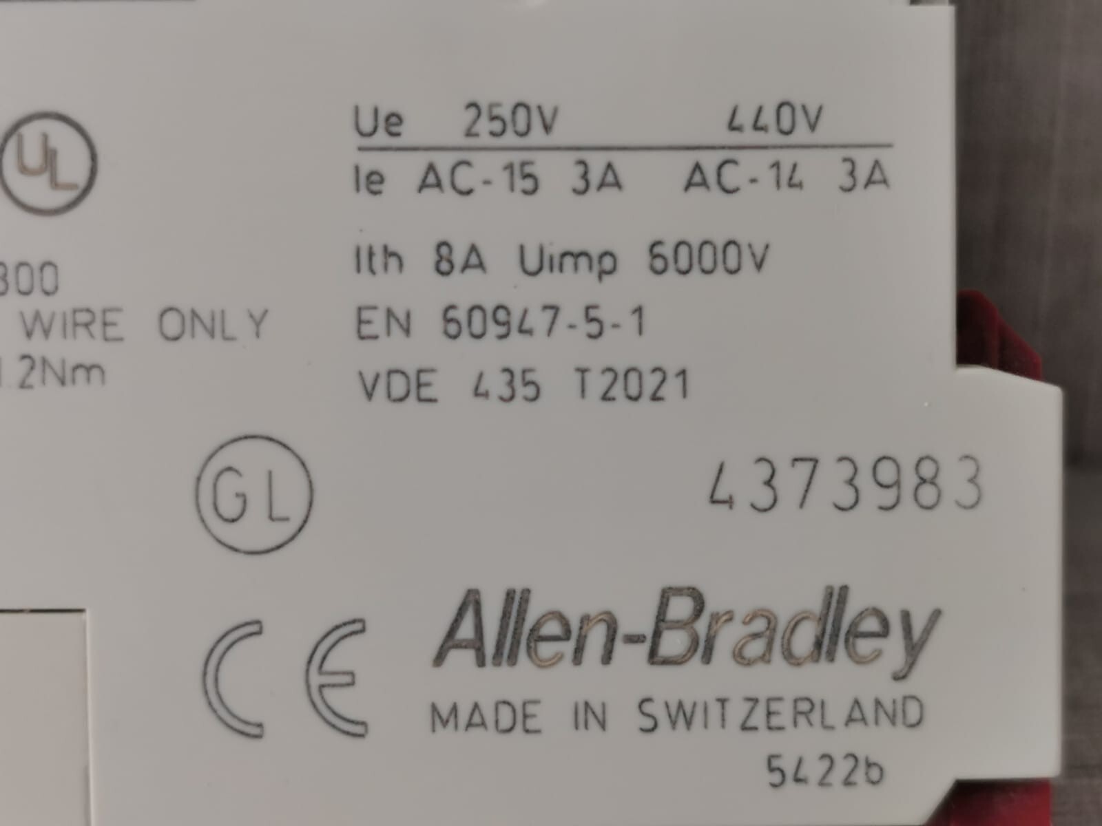 Allen-Bradley 700-FSA4UU23 ALLEN-BRADLEY 700-FSA4UU23 ser B TIMING RELAY 3