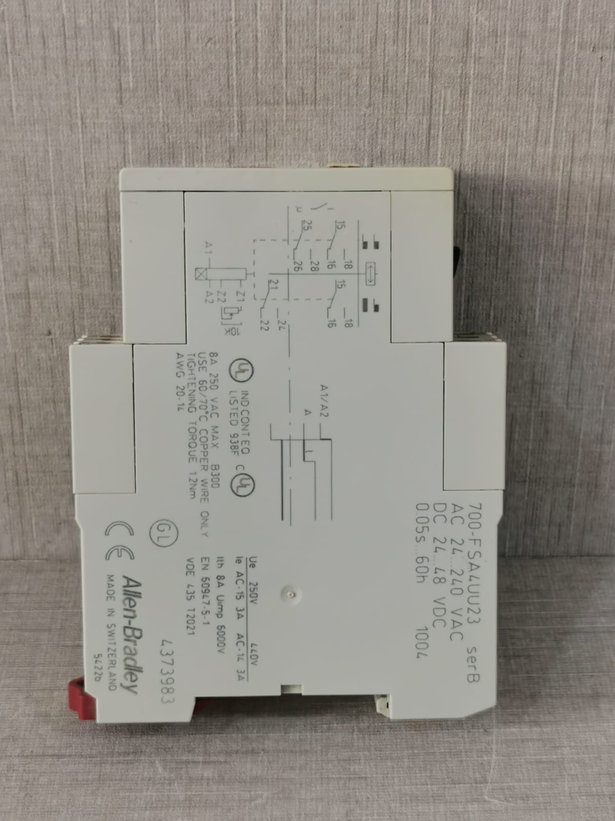 Allen-Bradley 700-FSA4UU23 ALLEN-BRADLEY 700-FSA4UU23 ser B TIMING RELAY 6