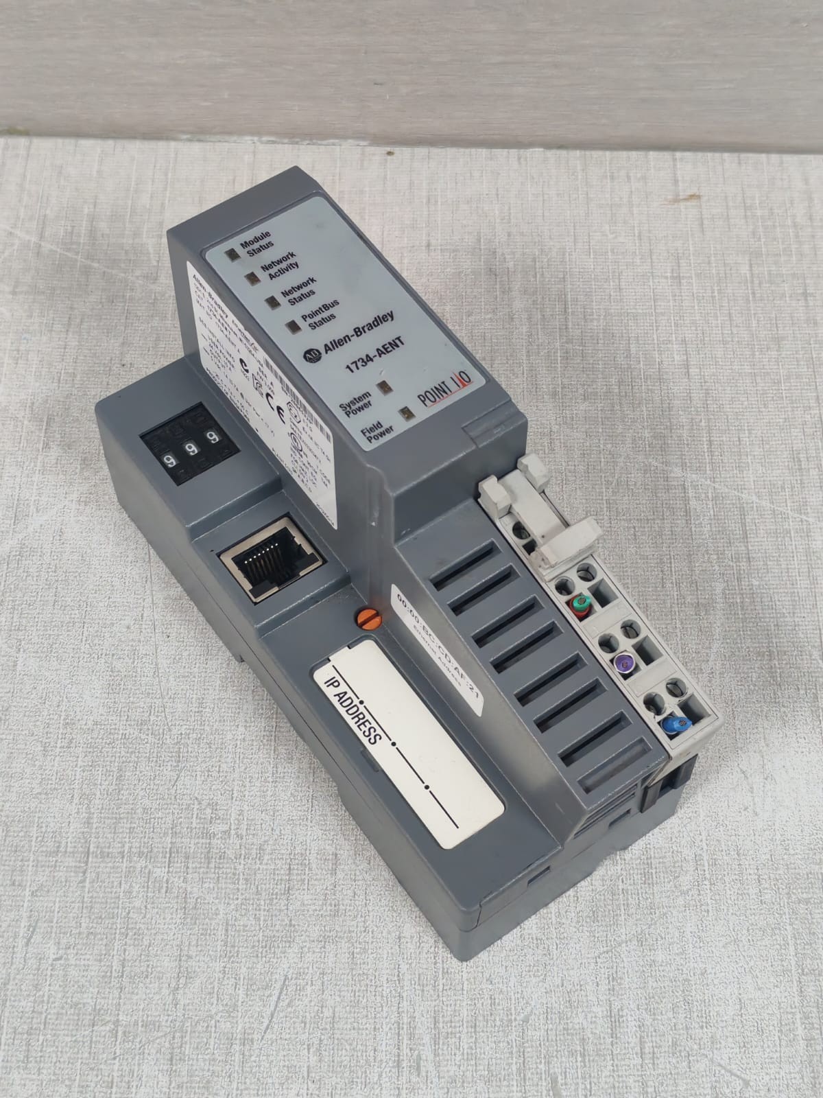 Allen-Bradley 1734-AENT A SER.A F/W3.009 ALLEN BRADLEY 1734-AENT / 1734-AENT A SER.A F/W3.009 ETHERNET NETWORK ADAPTER 5