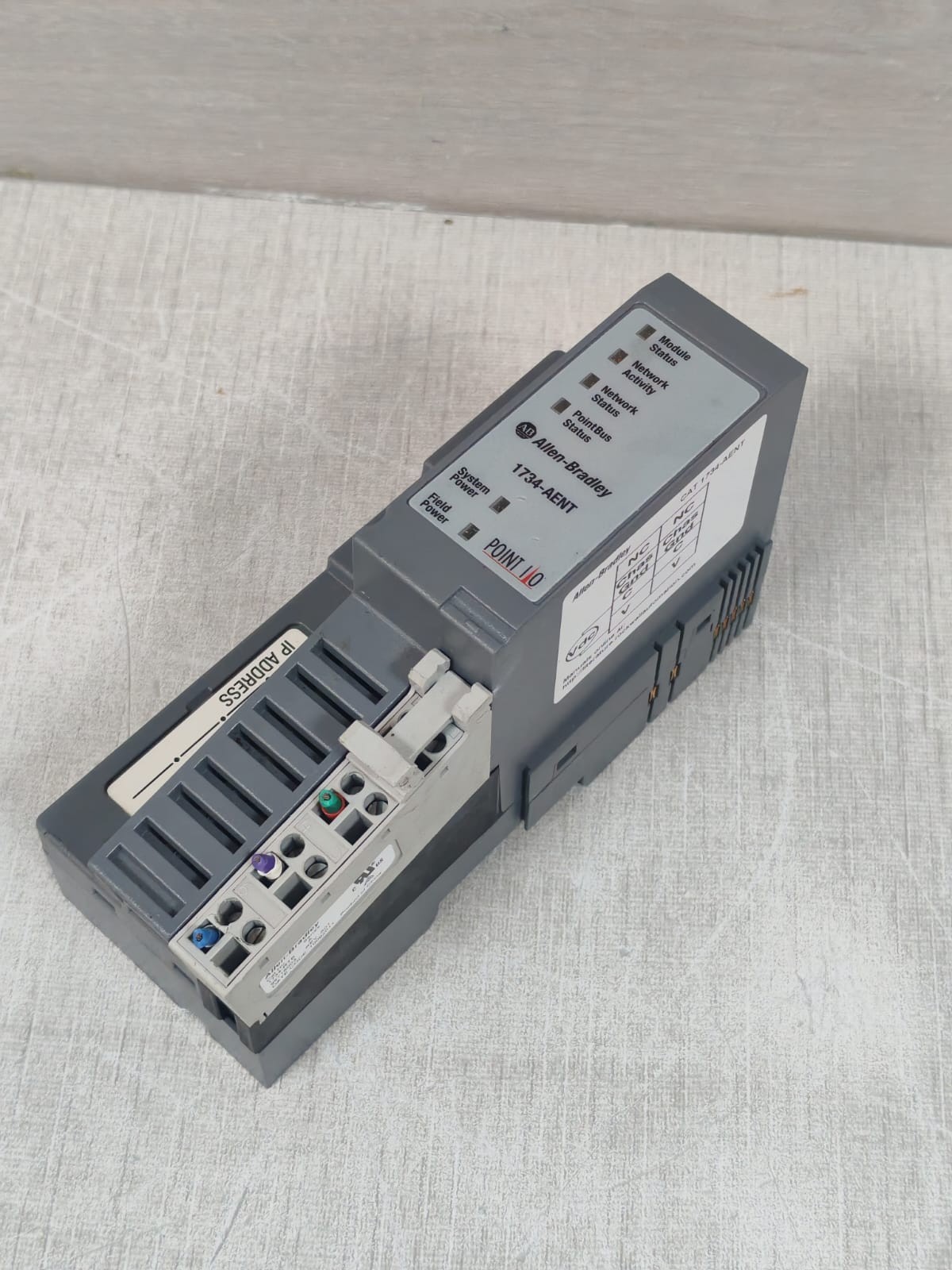Allen-Bradley 1734-AENT A SER.A F/W3.009 ALLEN BRADLEY 1734-AENT / 1734-AENT A SER.A F/W3.009 ETHERNET NETWORK ADAPTER 6