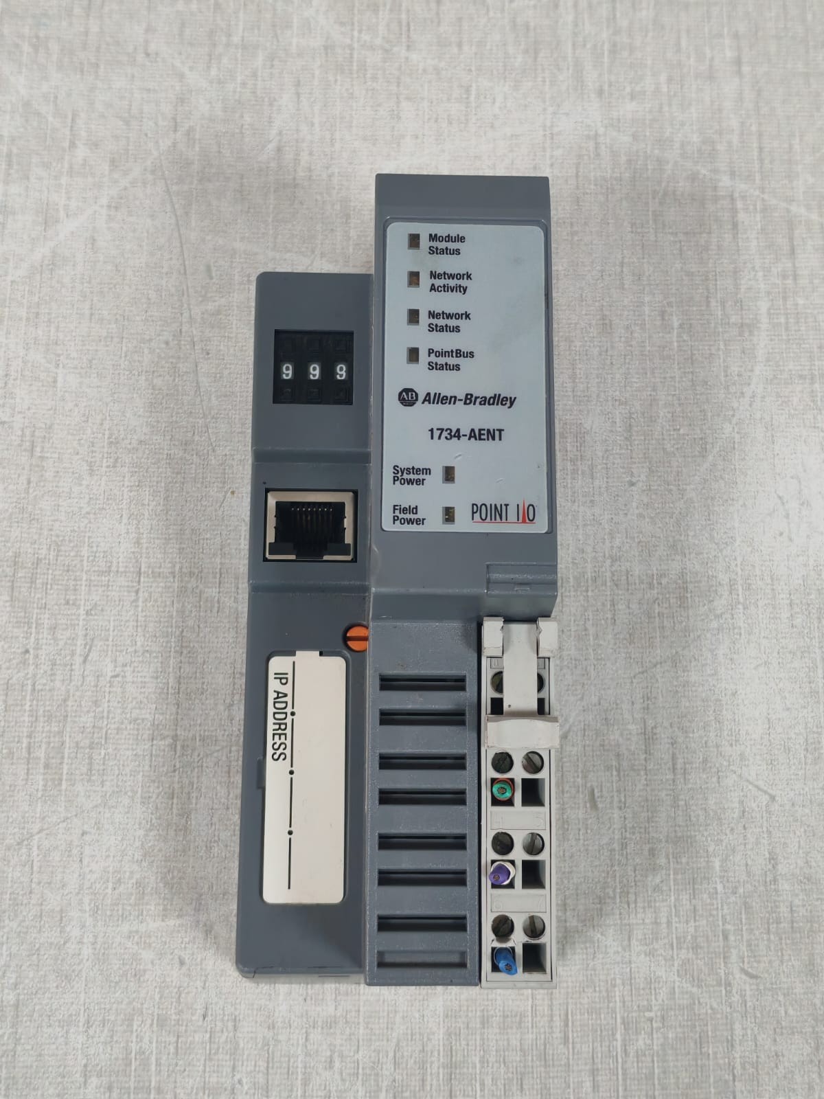 Allen-Bradley 1734-AENT A SER.A F/W3.009 ALLEN BRADLEY 1734-AENT / 1734-AENT A SER.A F/W3.009 ETHERNET NETWORK ADAPTER 7