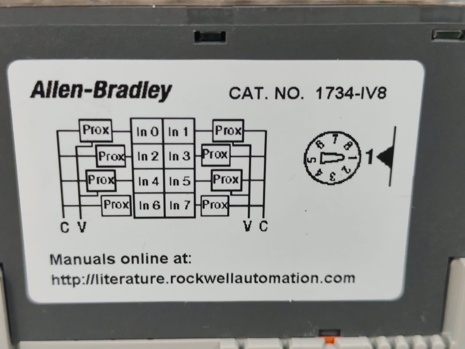 ALLEN BRADLEY 96429076 REV.A03 F/W 3.022 ALLEN BRADLEY 1734-IV8 96429076 REV.A03 F/W 3.022 SOURCE INPUT 24VDC 6