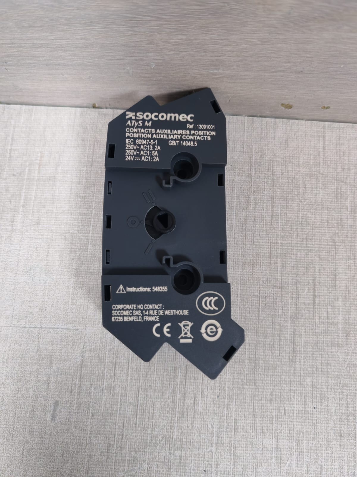 Socomec SOCOMEC 13091001 SOCOMEC 13091001 AUXILIARY CONTACT 5