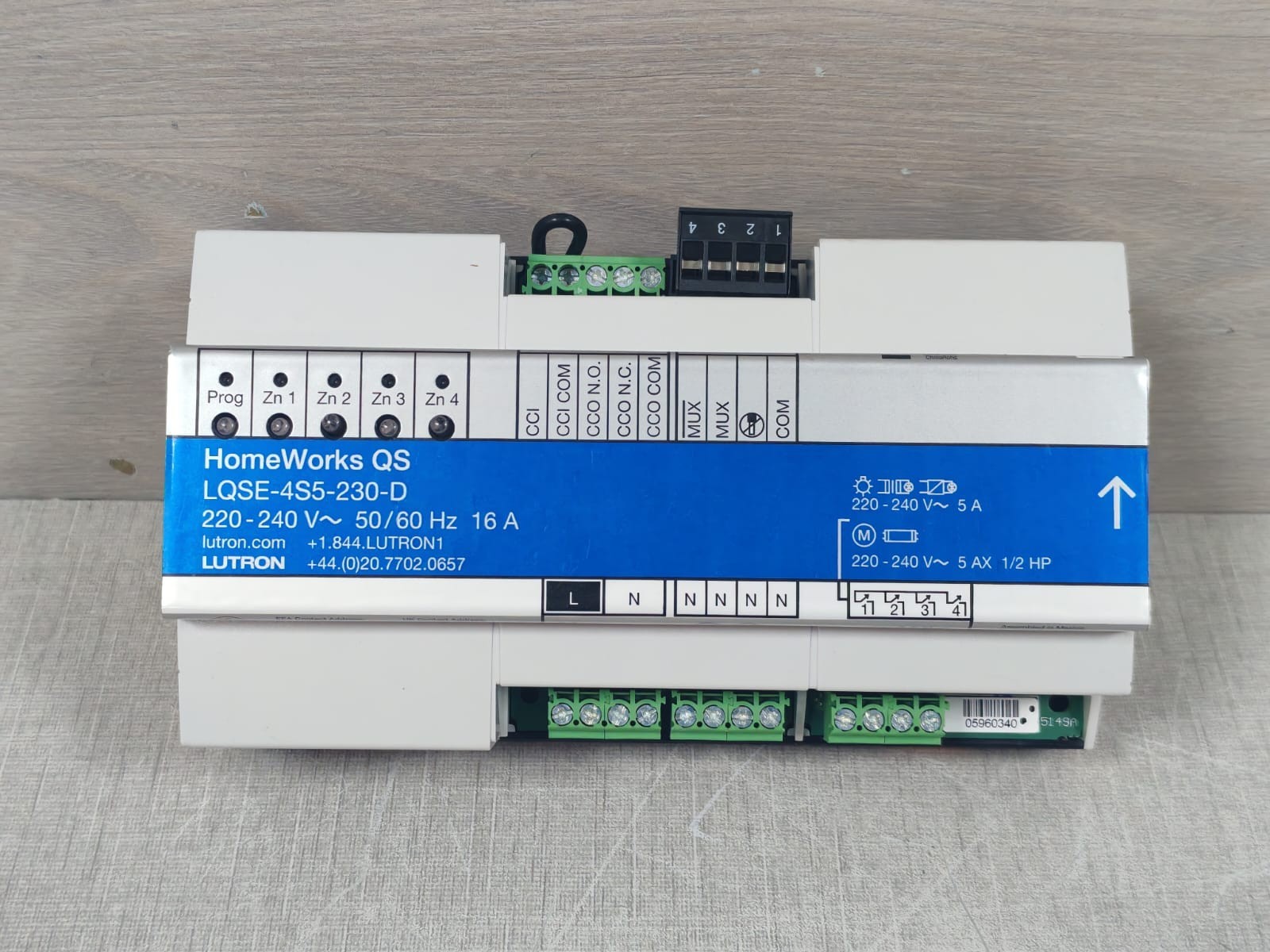 Lutron LQSE-4S5-230-D LUTRON LQSE-4S5-230-D HOMEWORKS QS SWITCHING POWER MODULE 220-240V 2