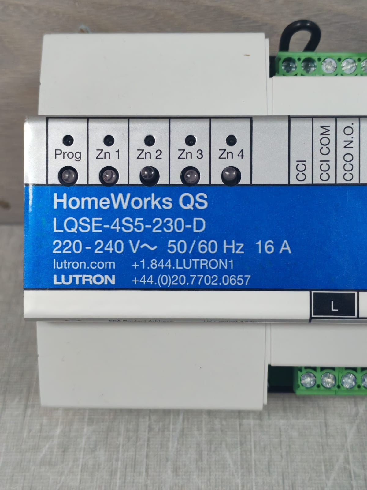 Lutron LQSE-4S5-230-D LUTRON LQSE-4S5-230-D HOMEWORKS QS SWITCHING POWER MODULE 220-240V 3