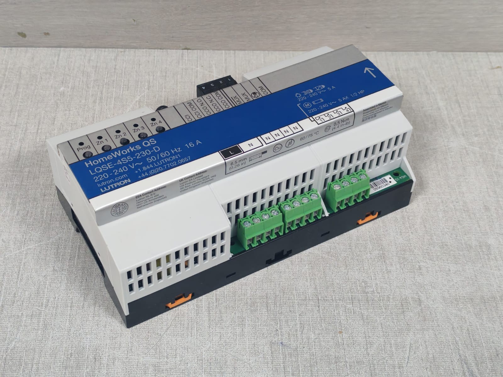Lutron LQSE-4S5-230-D LUTRON LQSE-4S5-230-D HOMEWORKS QS SWITCHING POWER MODULE 220-240V 5