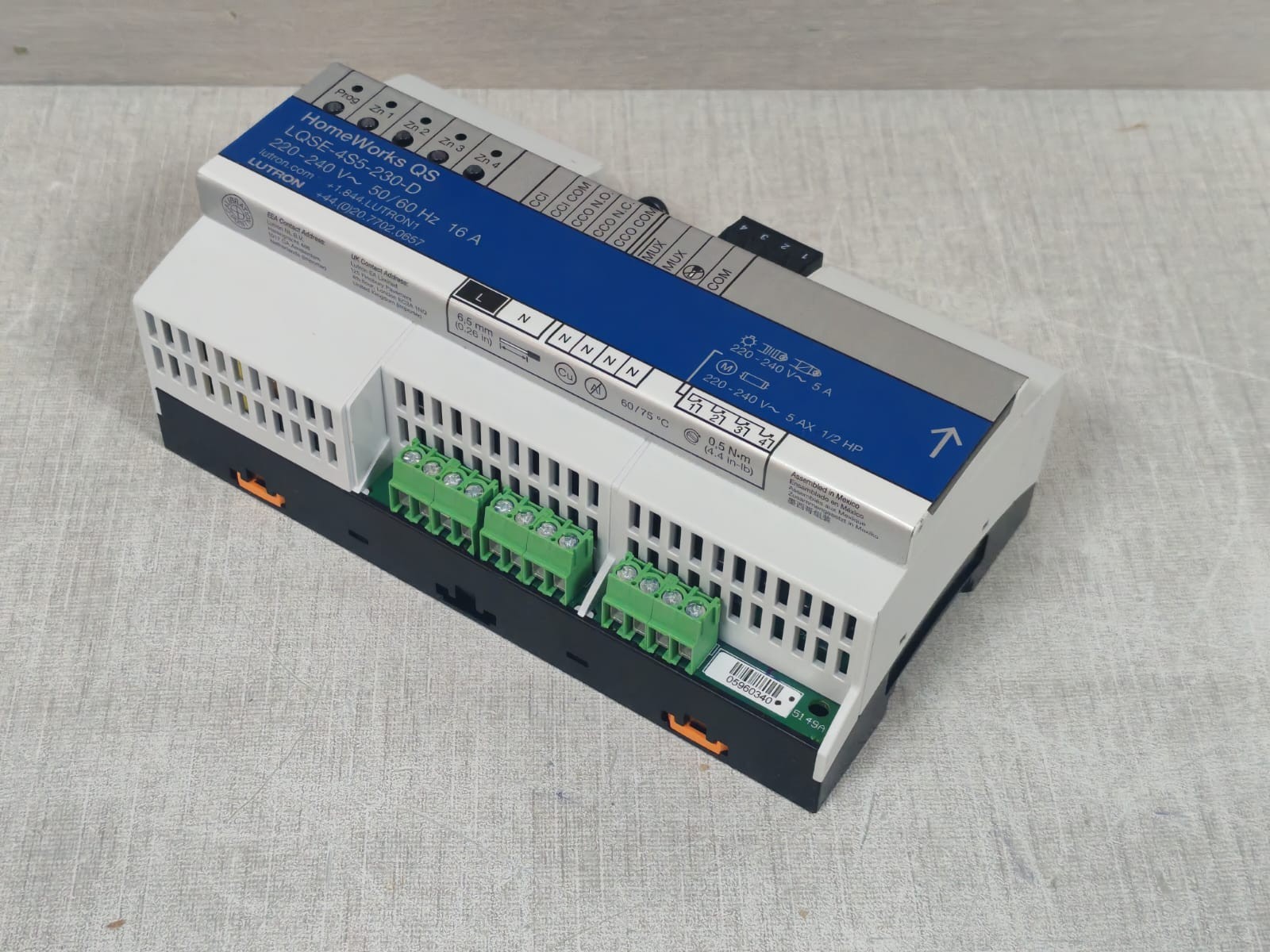 Lutron LQSE-4S5-230-D LUTRON LQSE-4S5-230-D HOMEWORKS QS SWITCHING POWER MODULE 220-240V 6