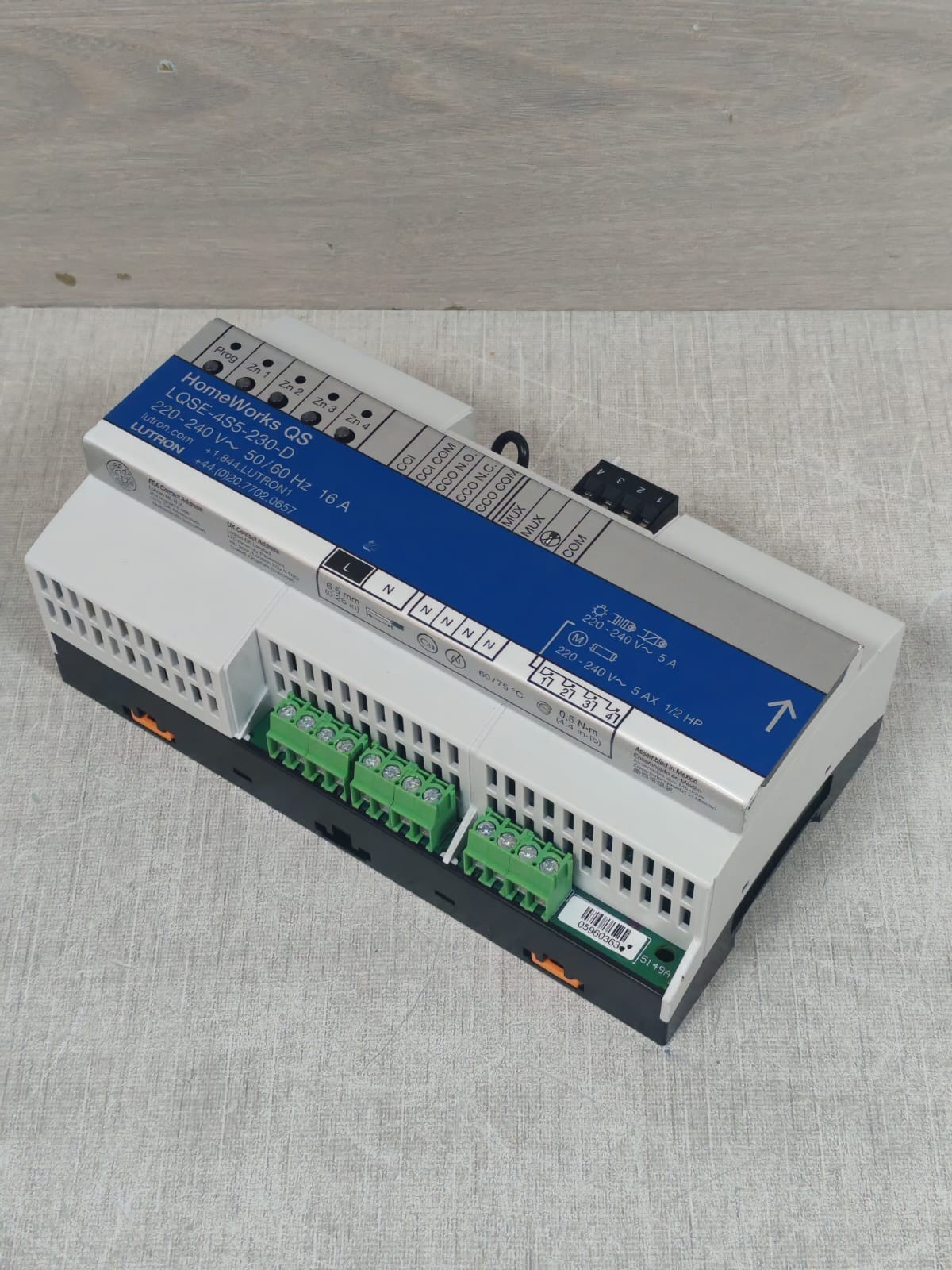 Lutron LQSE-4S5-230-D LUTRON LQSE-4S5-230-D HOMEWORKS QS SWITCHING POWER MODULE 220-240V 5