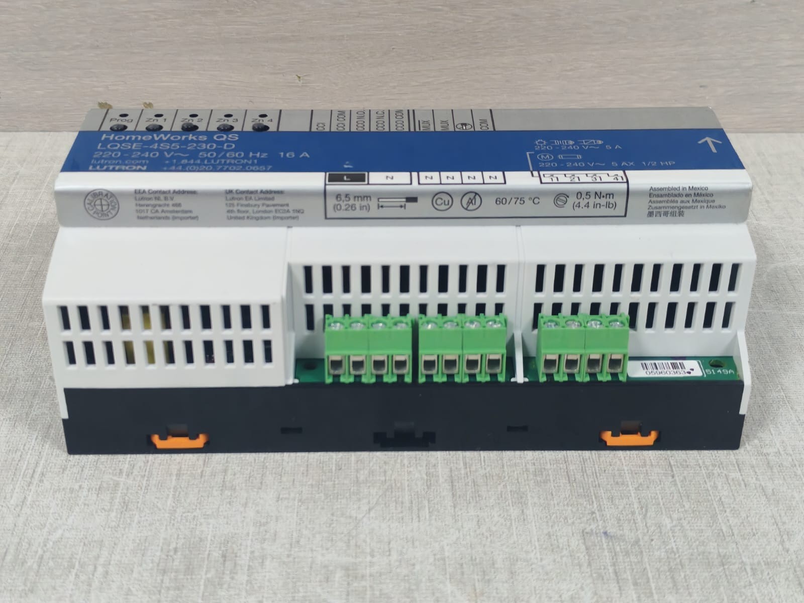 Lutron LQSE-4S5-230-D LUTRON LQSE-4S5-230-D HOMEWORKS QS SWITCHING POWER MODULE 220-240V 8