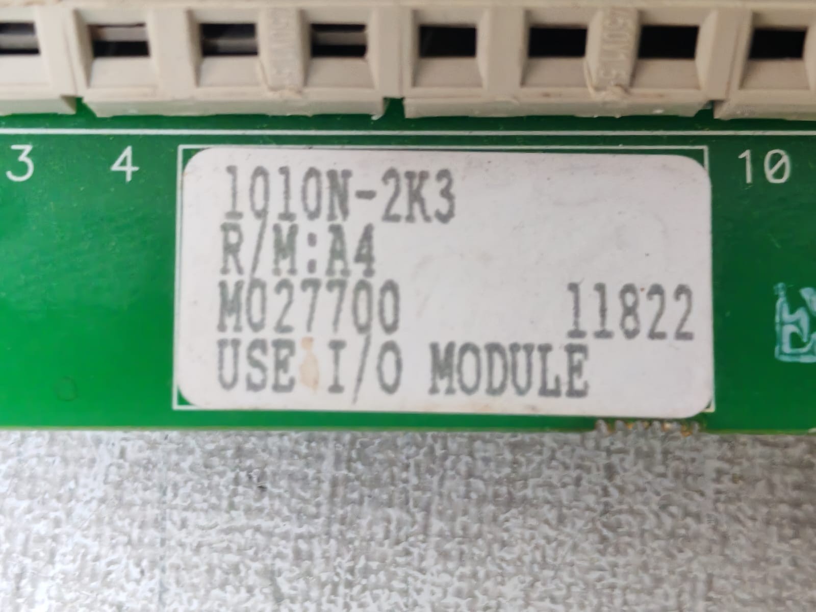 CONTROLOTRON 1010N-2-4 REV. A3 / 1010N-2K3 CONTROLOTRON 1010N-2-4 REV. A3 / 1010N-2K3 Input / Output Module 2