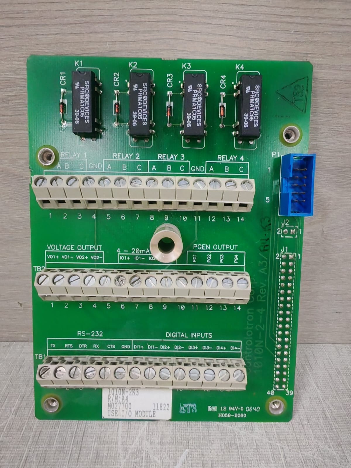 CONTROLOTRON 1010N-2-4 REV. A3 / 1010N-2K3 Input / Output Module