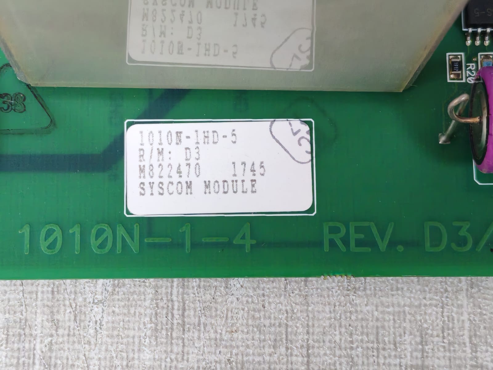 CONTROLOTRON 1010N-1-4 REV. D3 CONTROLOTRON 1010N-1-4 REV. D3 / 1010N-1HD-5 SYSCOM MODULE 4