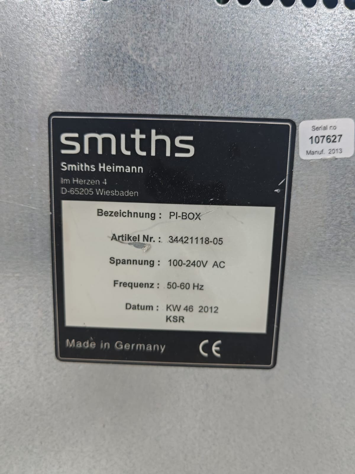 SMITHS HEIMANN 34421118-05 SMITHS HEIMANN PI-BOX 34421118-05 3