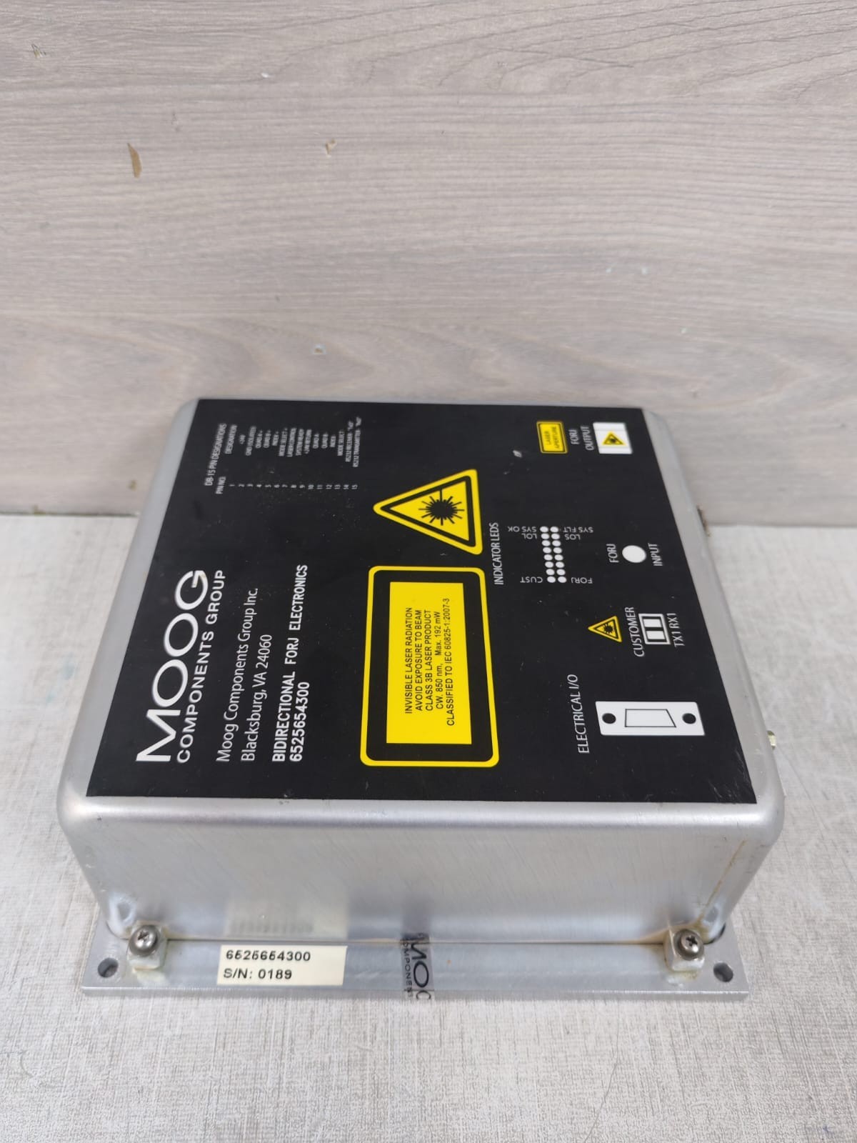 MOOG 21-03614-03 MOOG 6525654300 REV. B STATOR ELECTRONICS LASER BOX ANALOGIC 21-03614-03 7