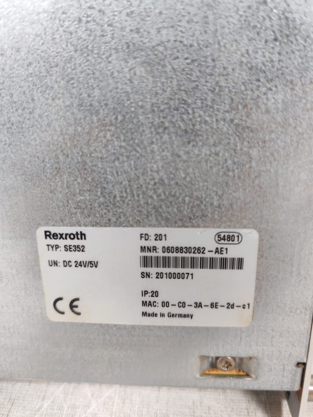 Rexroth 0608830262-AE1 REXROTH SE352 MODULE 0608830262-AE1 4