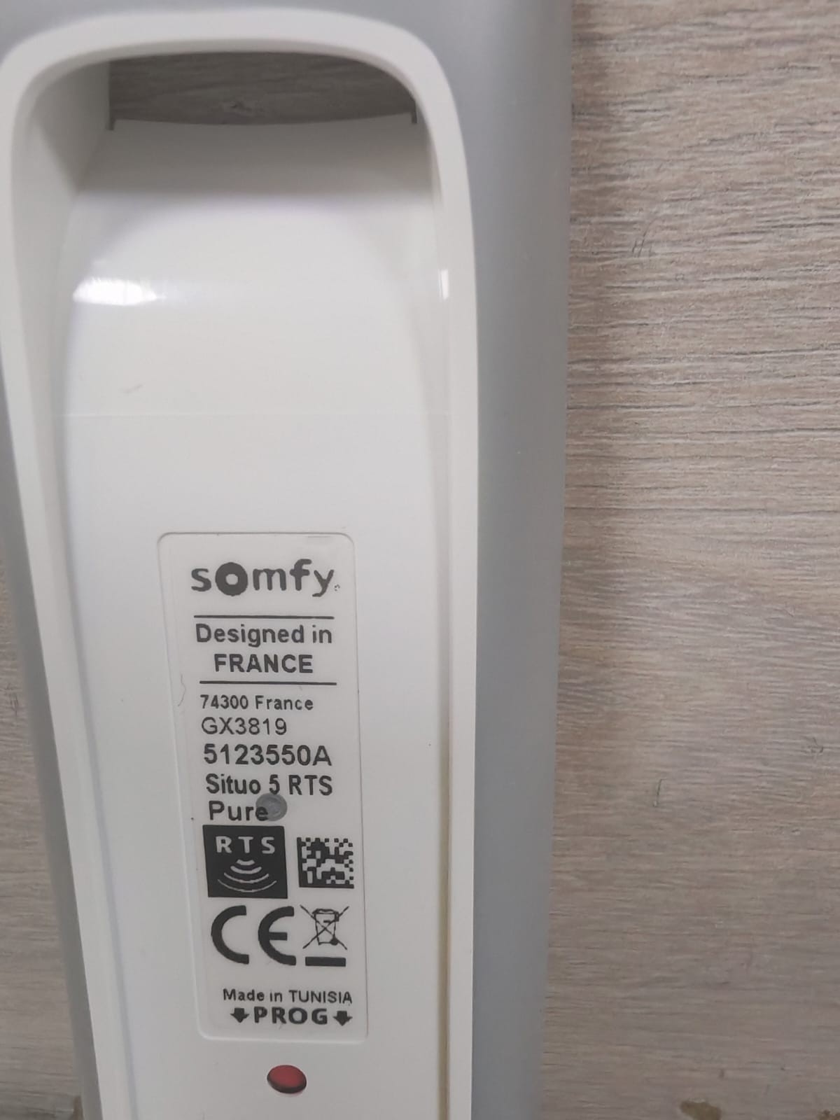 Somfy SOMFY SITUO 5 SOMFY Situo 5 RTS Pure Remote Control REF 1811420A White Genuine 5
