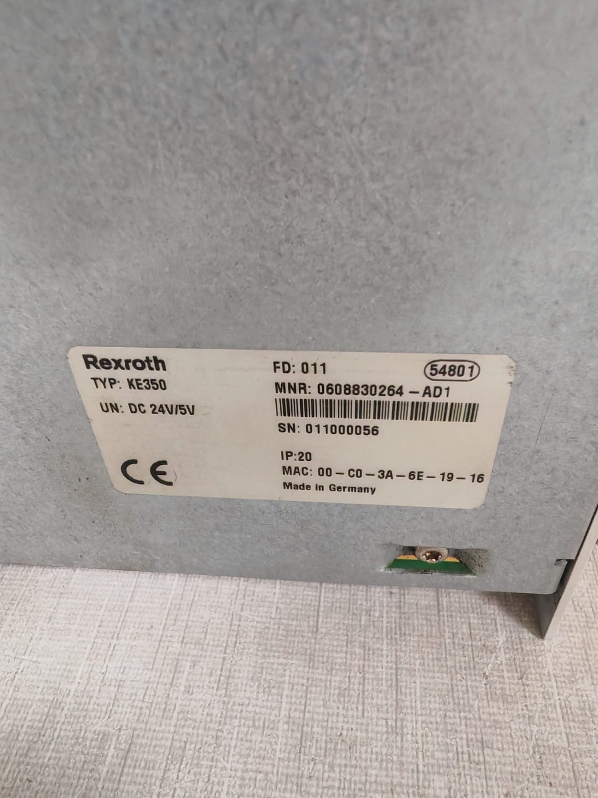 Rexroth 0608830264-AD1 REXROTH KE350 MODULE 0608830264-AD1 3