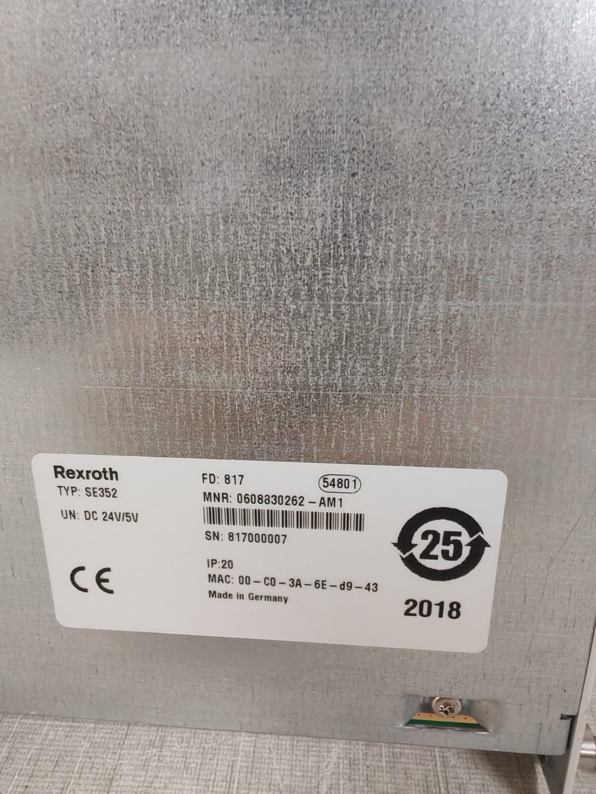Rexroth 0608830262-AM1 REXROTH SE352 MODULE 0608830262-AM1 4