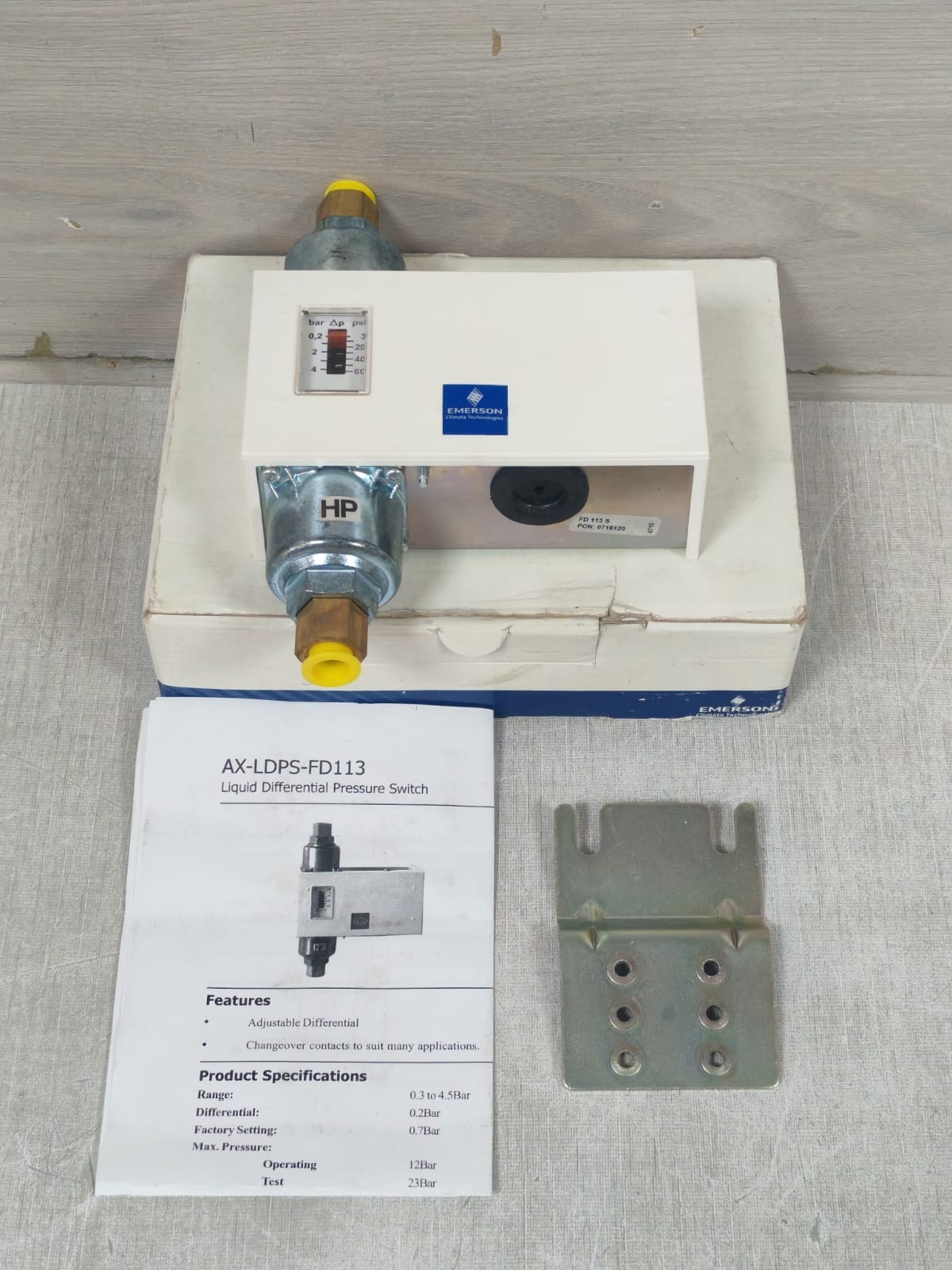 EMERSON ALCO CONTROLS AX-LDPS-FD113S LIQUID DIFFERENTIAL PRESSURE SWITCH