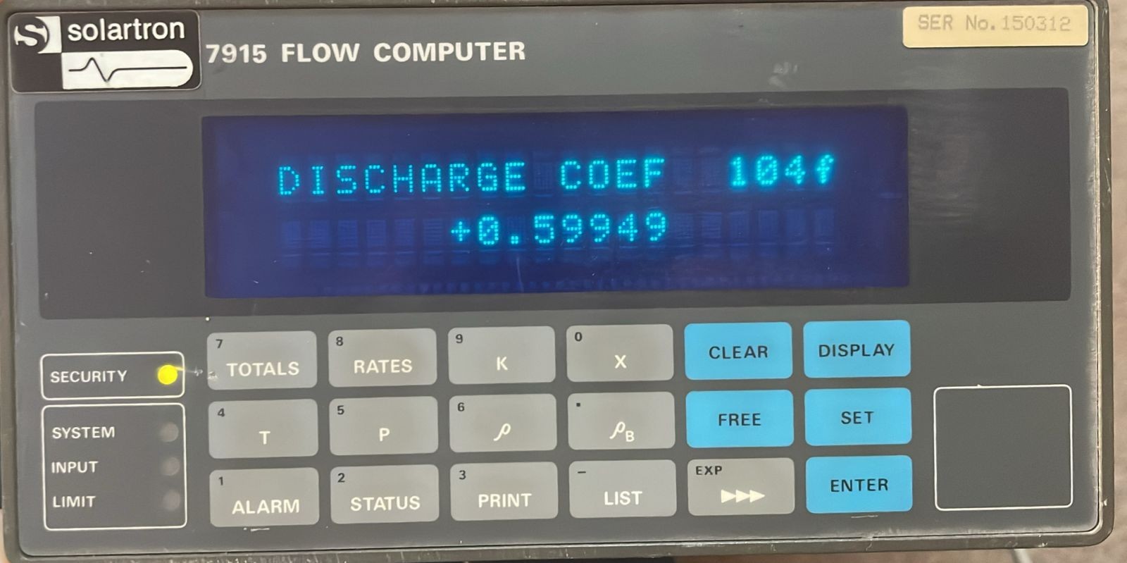 SOLARTRON 7915/7915AB VER.110AB V2.8 FLOW COMPUTER
