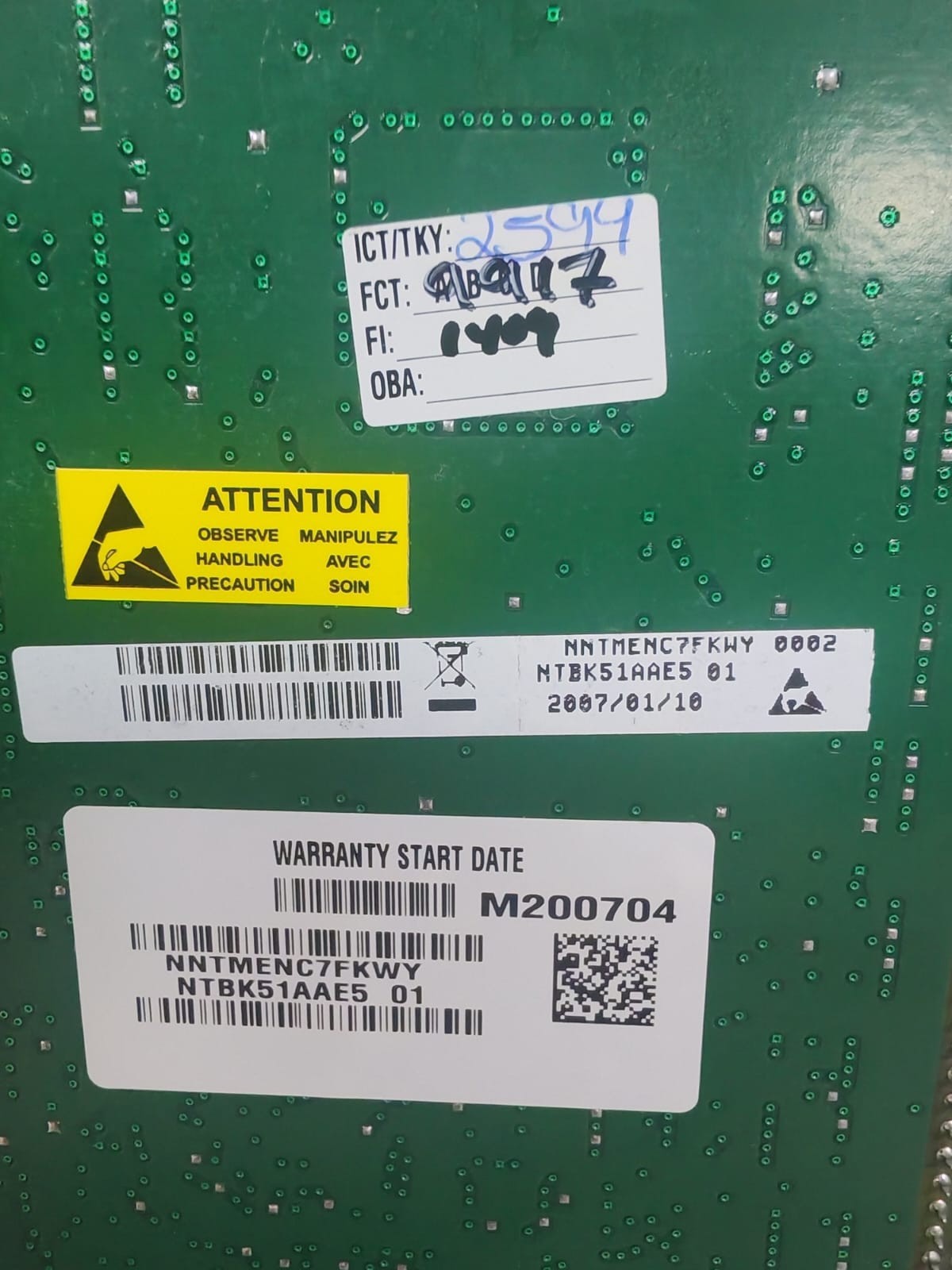 NORTEL NETWORKS NTBK51AAE5 NORTEL NETWORKS NTBK51AAE5 01 NORTHERN TELECOM DAUGHTER BOARD PCB 4