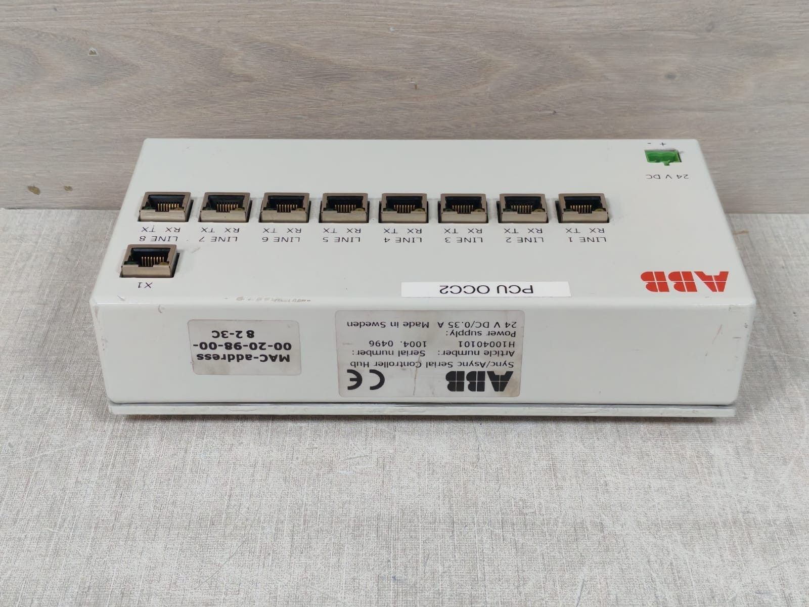 ABB H10040101 ABB H10040101 SYNC/ASYNC SERIAL CONTROLLER HUB 24VDC 9